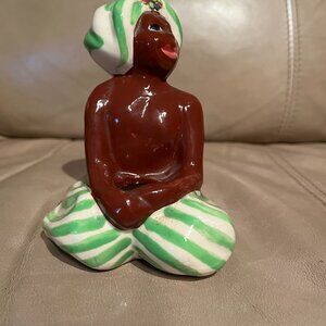 VINTAGE BRAYTON LAGUNA POTTERY BLACKAMOOR CANDLESTICK